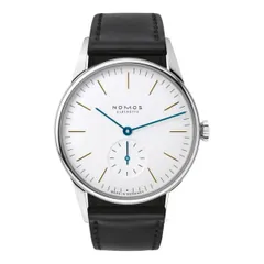 Nomos Orion 35 white black leather