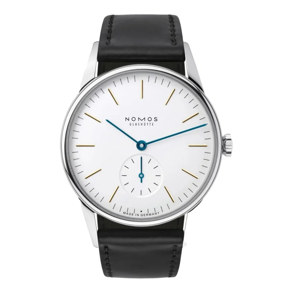 Nomos Orion 35 white black leather