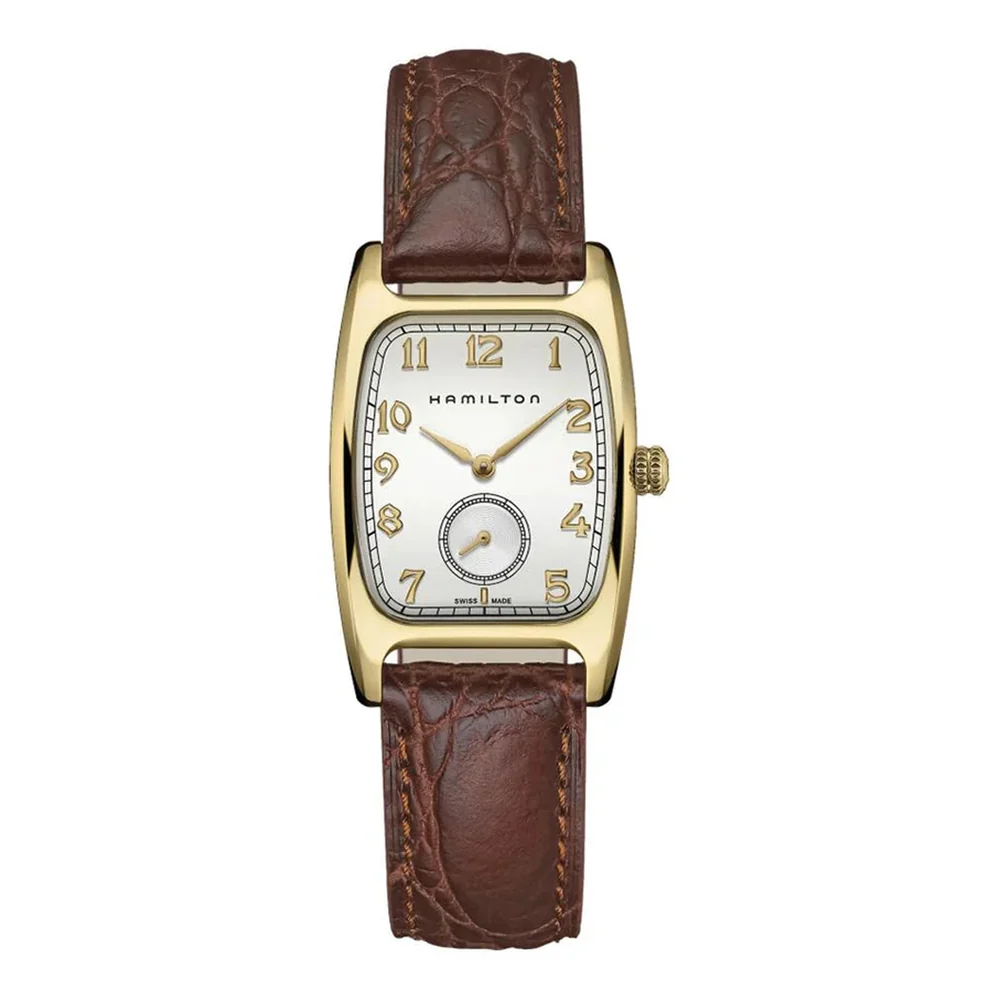 Hamilton Boulton white brown leather