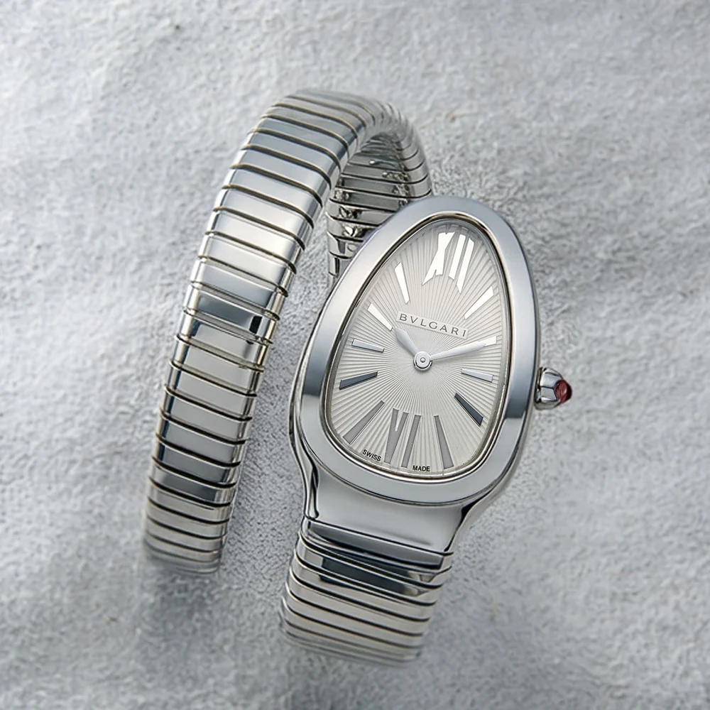 Bulgari Serpenti Tubogas - steel white dial