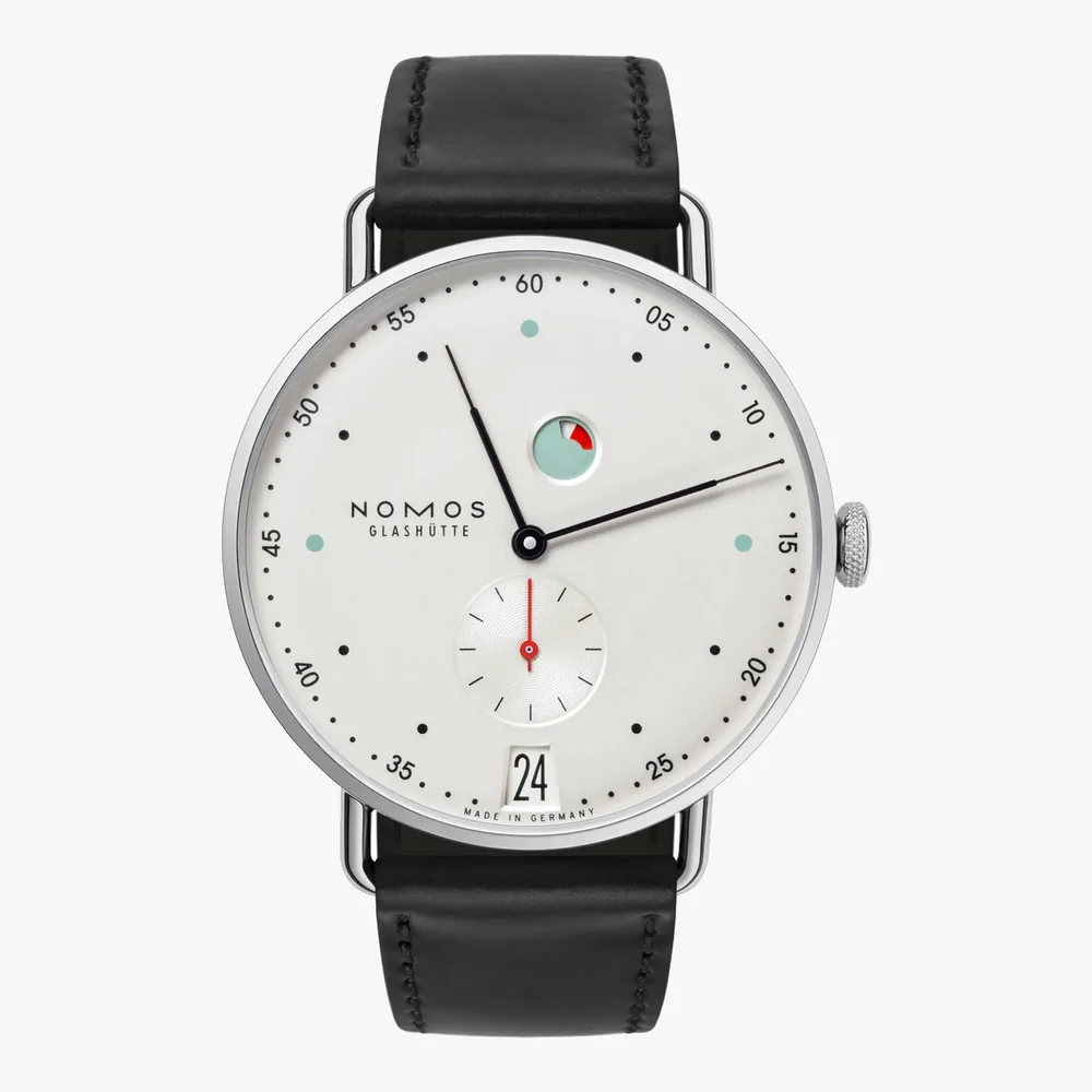 Nomos Metro Date Power Reserve white